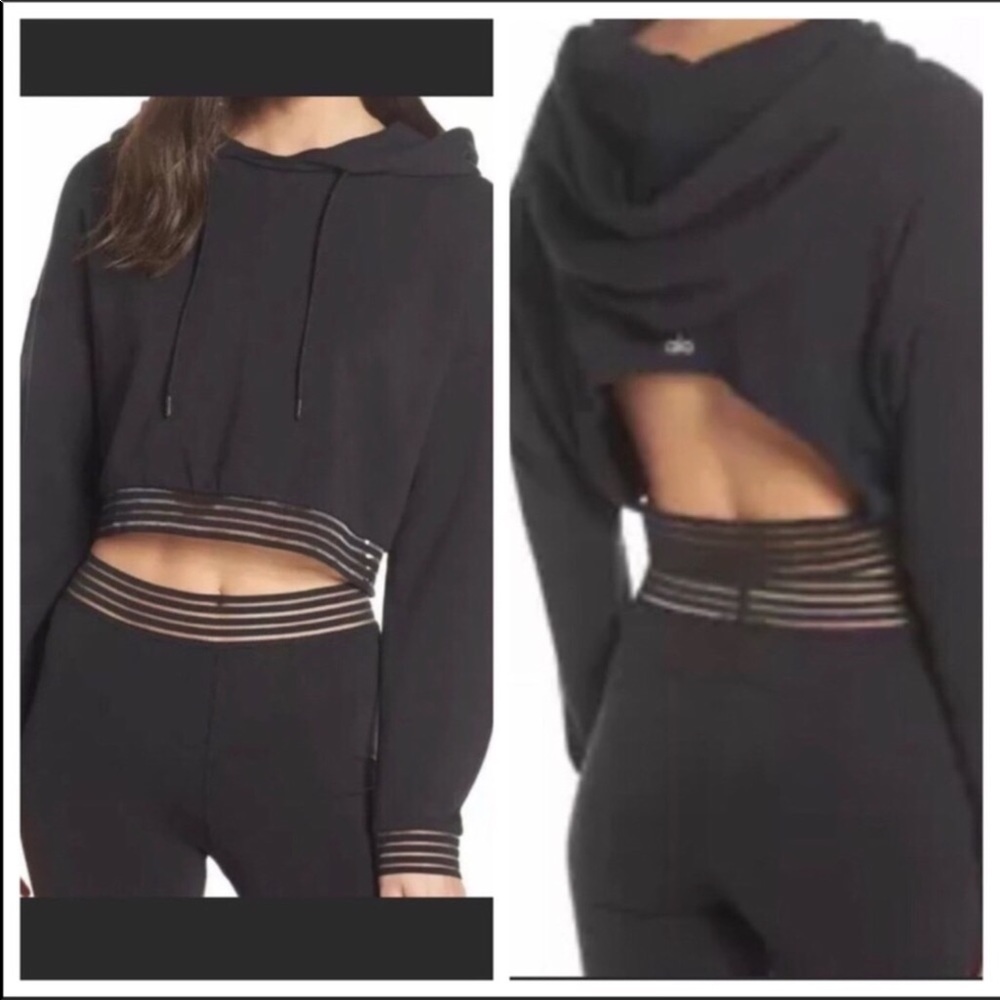 Alo Yoga Black Sweater Hoodie in Medium
